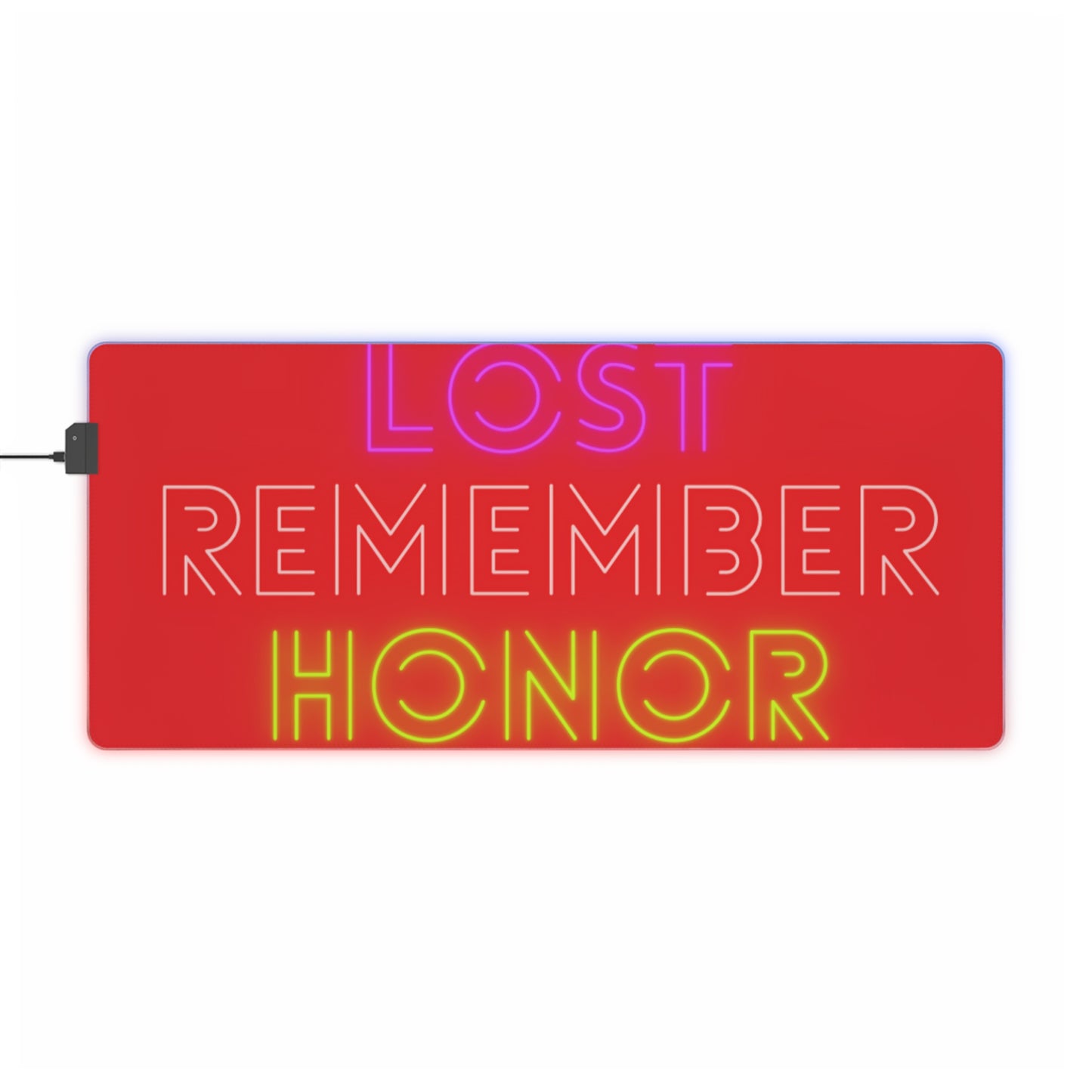 LED Gaming Mouse Pad: Lost Remember Honor Red