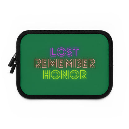 Laptop Sleeve: Lost Remember Honor Dark Green