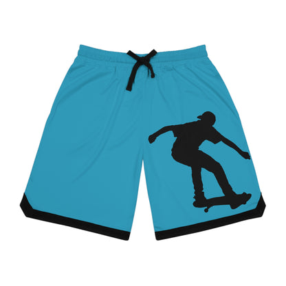 Basketball Rib Shorts: Skateboarding Turquoise