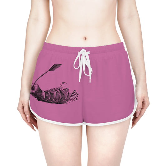 Women's Relaxed Shorts: Writing Lite Pink