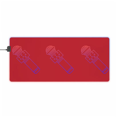 LED Gaming Mouse Pad: Music Dark Red