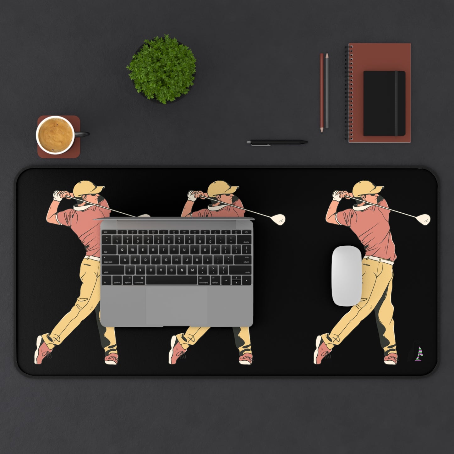 Desk Mat: Golf Black