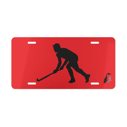 License Plate: Hockey Red