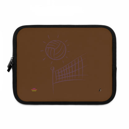 Laptop Sleeve: Volleyball Brown