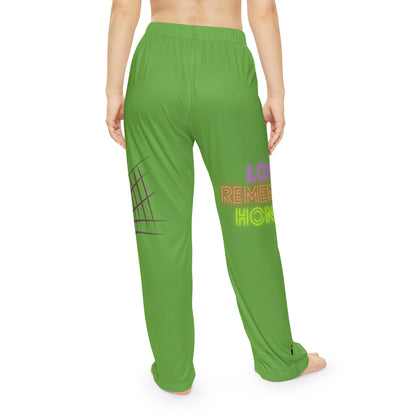 Pambabaeng Pajama Pants: Volleyball Green 