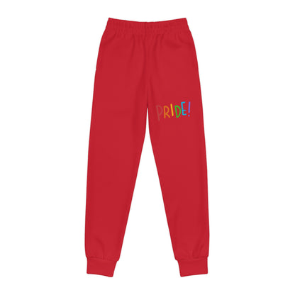 Youth Joggers: LGBTQ Pride Dark Red