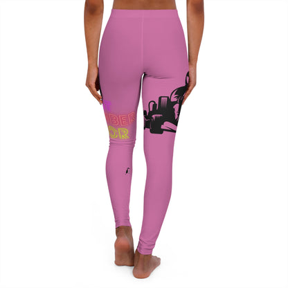 Women's Spandex Leggings: Racing Lite Pink