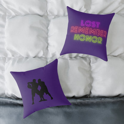 Spun Polyester Pillow: Basketball Purple