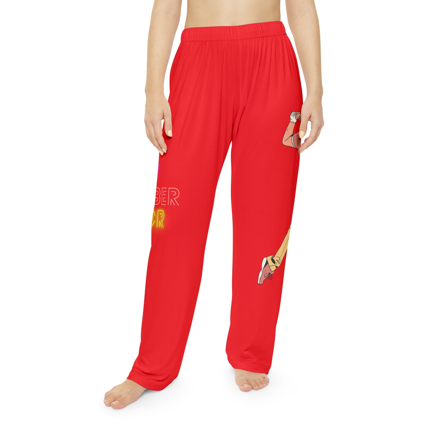 Pambabaeng Pajama Pants: Golf Red