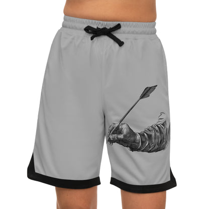 Basketball Rib Shorts: Writing Lite Grey