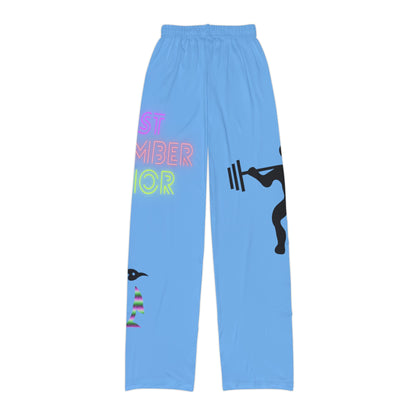 Kids Pajama Pants: Weightlifting Lite Blue
