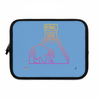 Laptop Sleeve: Bowling Lite Blue