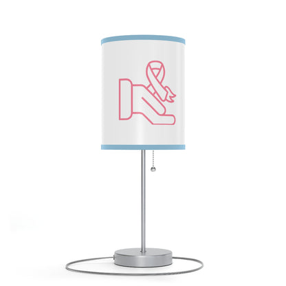 Lamp on a Stand, US|CA plug: Fight Cancer White