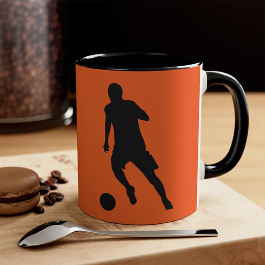 Accent Coffee Mug, 11oz: Soccer Orange
