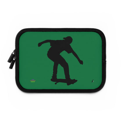 Laptop Sleeve: Skateboarding Dark Green