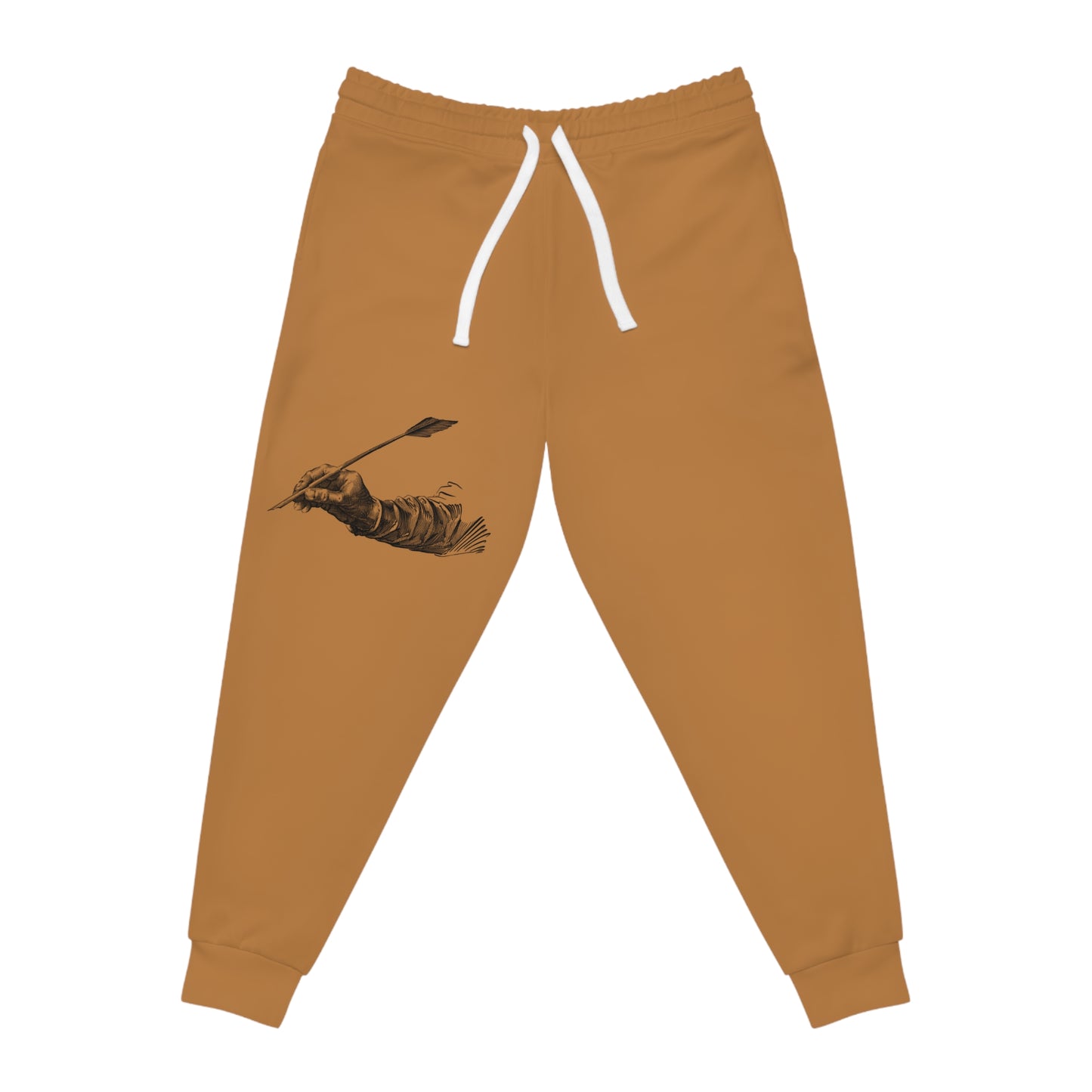 Athletic Joggers: Writing Lite Brown