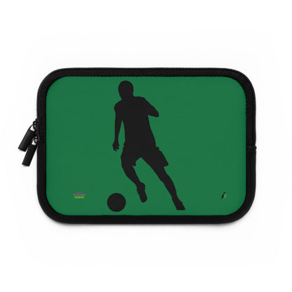 Laptop Sleeve: Soccer Dark Green