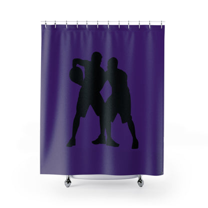Shower Curtains: #1 Basketball Purple