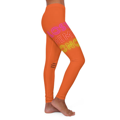 Women's Spandex Leggings: Lost Remember Honor Orange