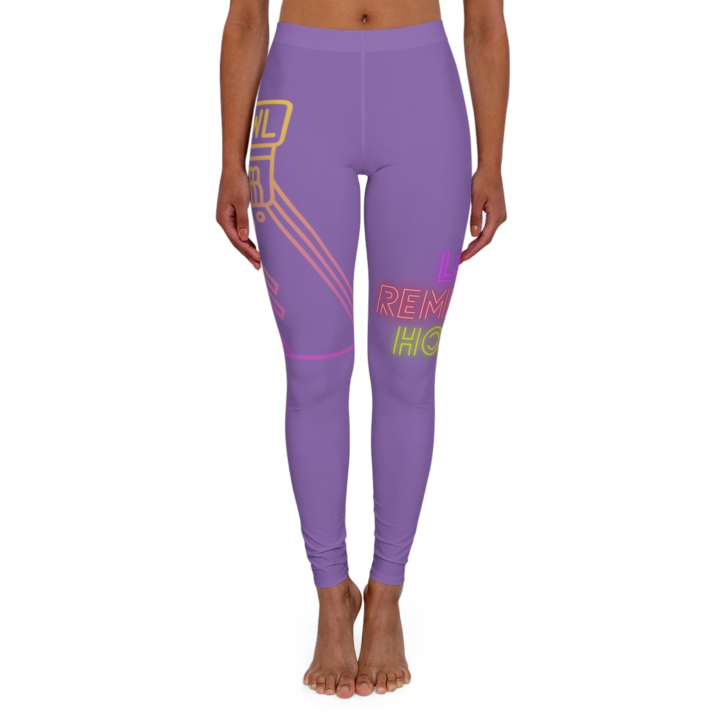 Women's Spandex Leggings: Bowling Lite Purple