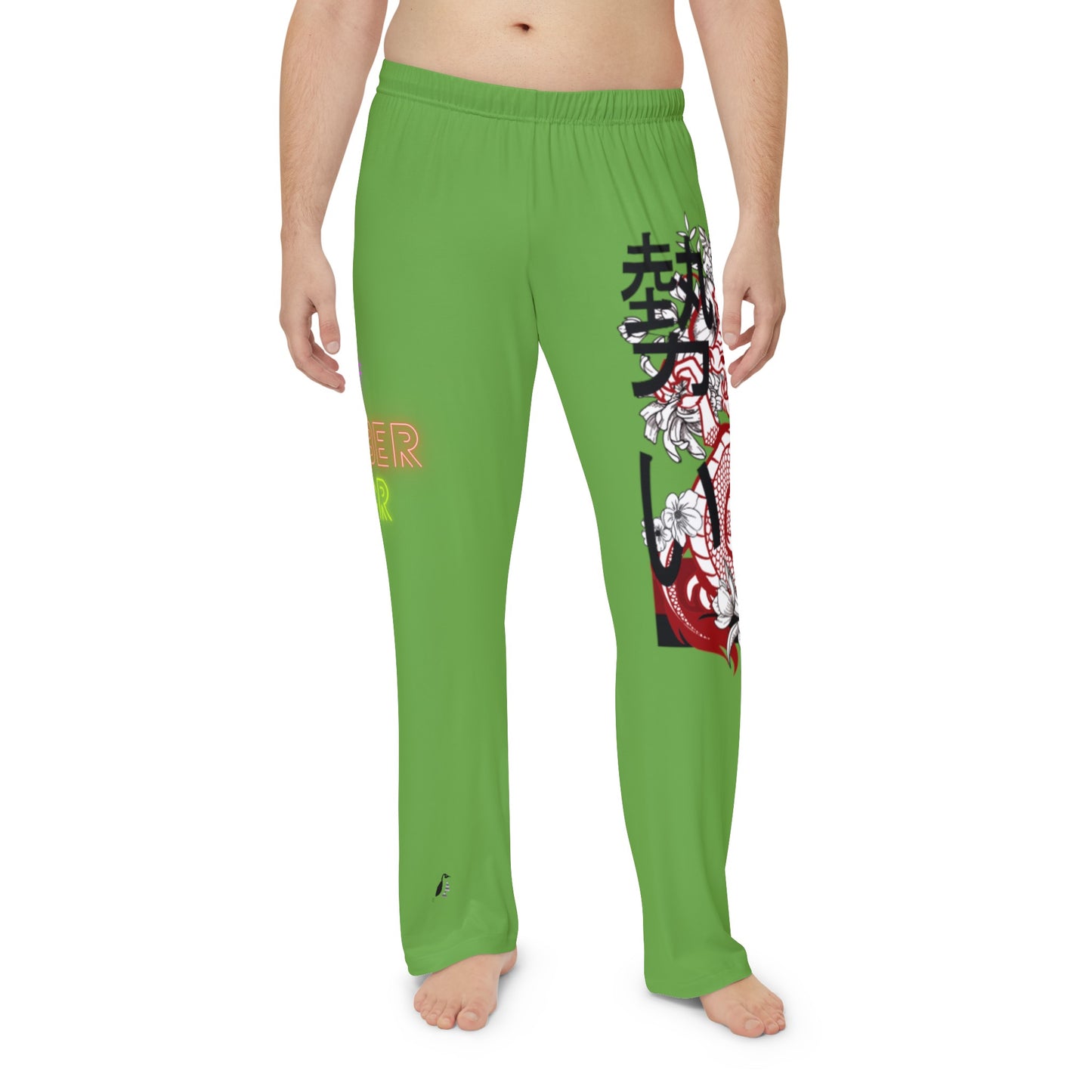 Men's Pajama Pants: Dragons Green