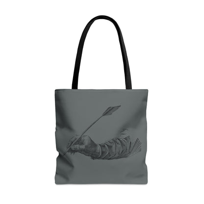 Tote Bag: Writing Dark Grey