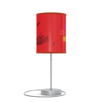 Lamp on a Stand, US|CA plug: Writing Red 