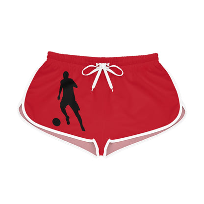 Women's Relaxed Shorts: Soccer Dark Red