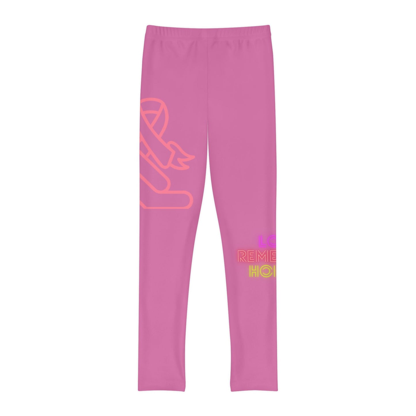 Youth Full-Length Leggings: Fight Cancer Lite Pink