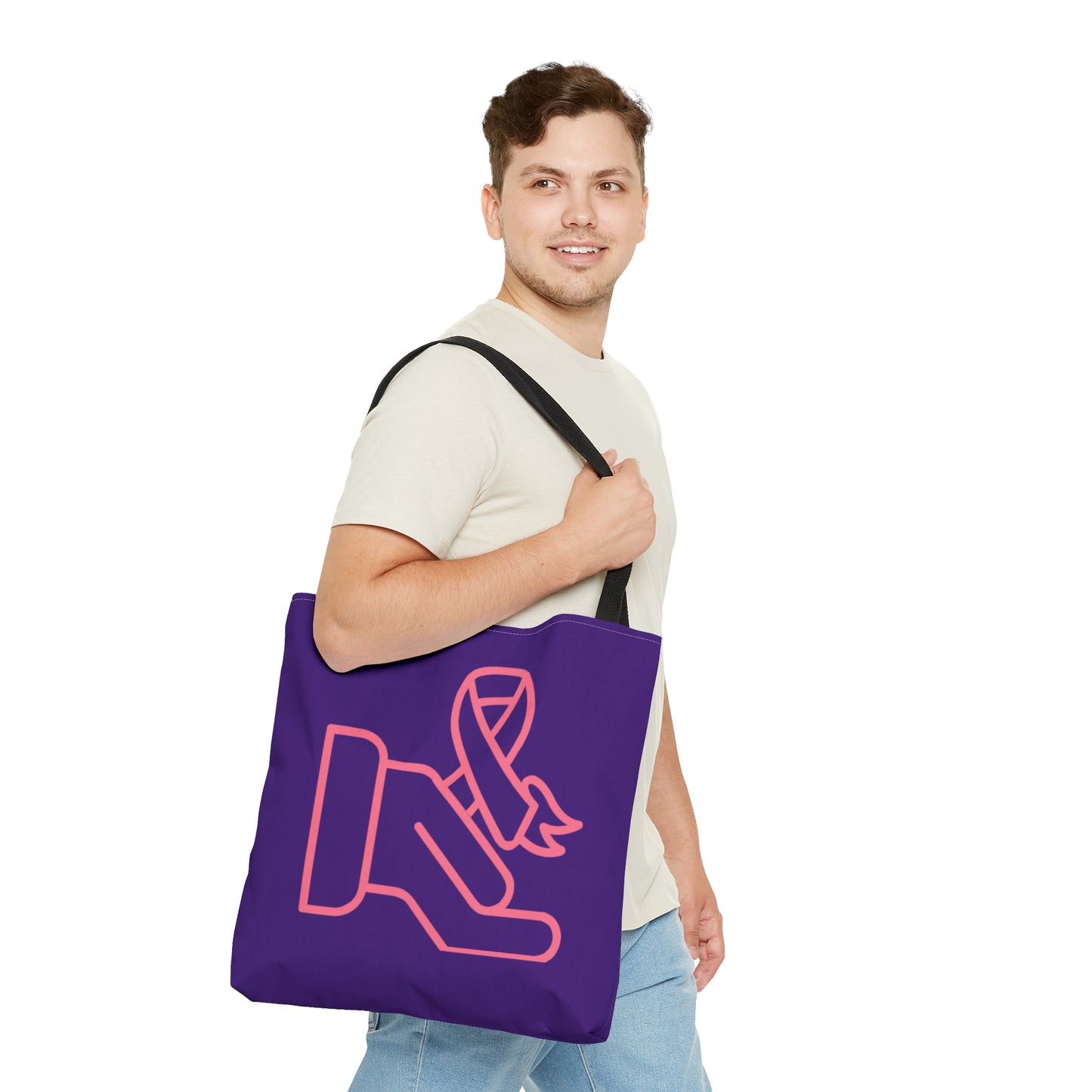 Tote Bag: Fight Cancer Purple