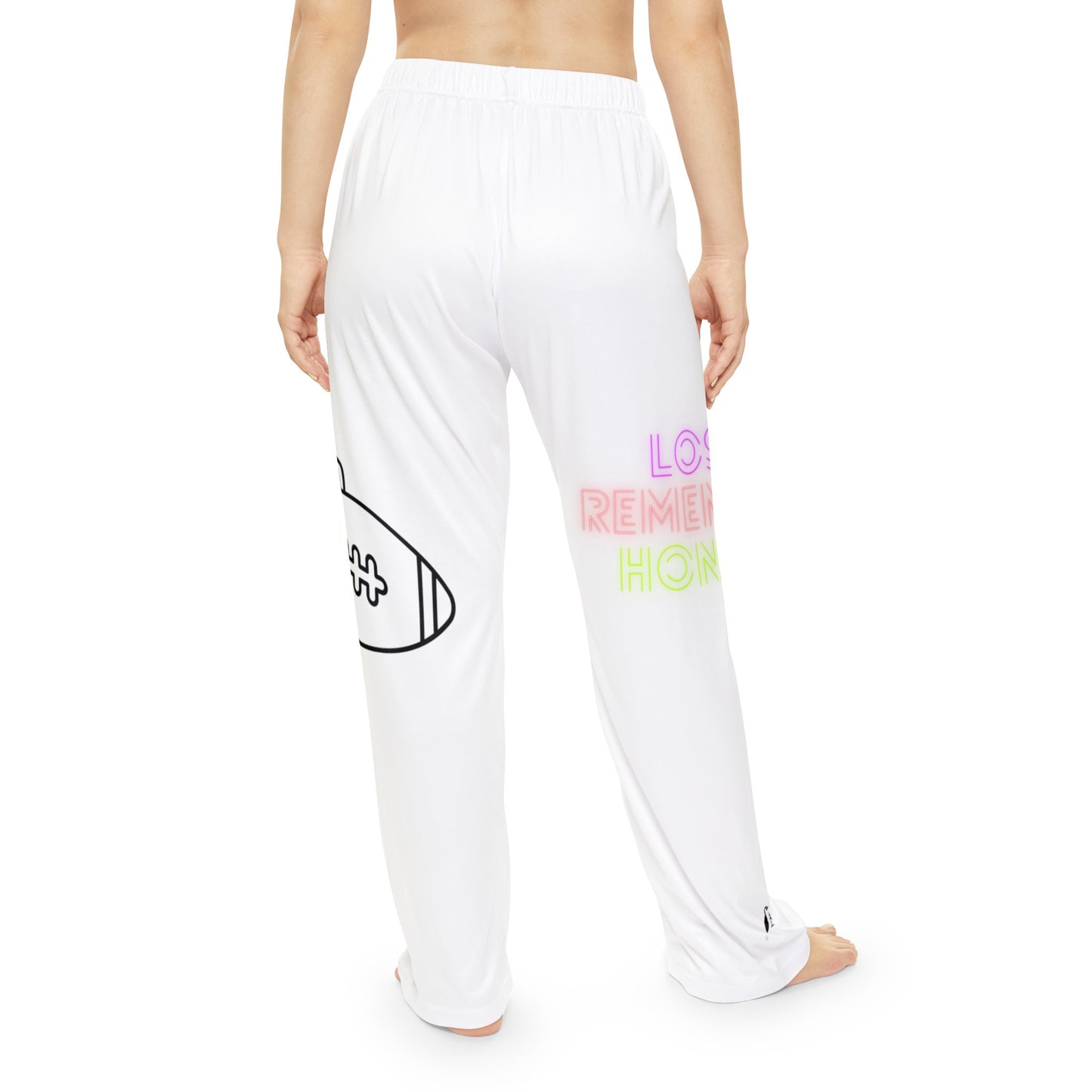 Women's Pajama Pants: Football White