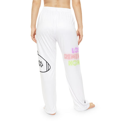 Women's Pajama Pants: Football White