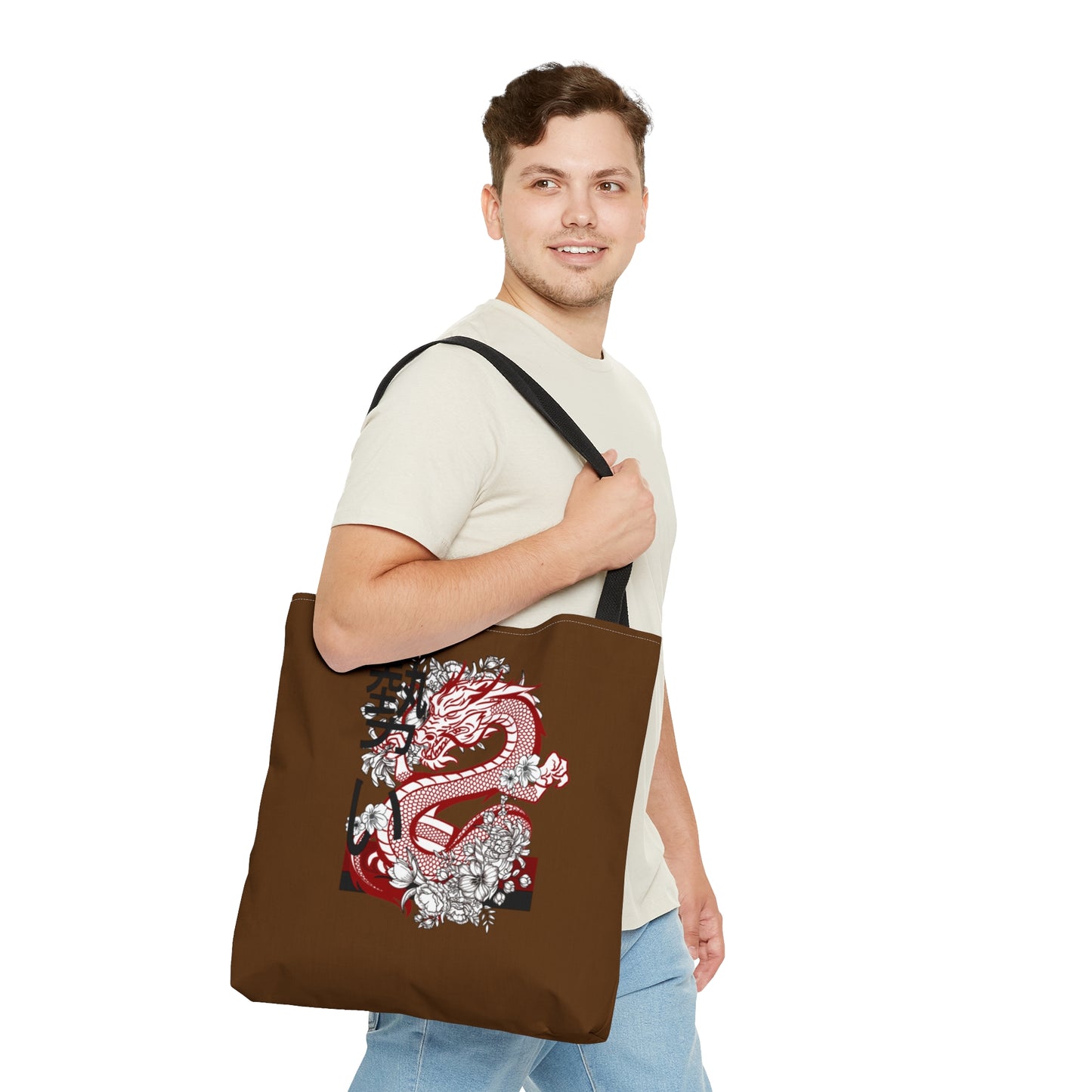 Tote Bag: Dragons Brown