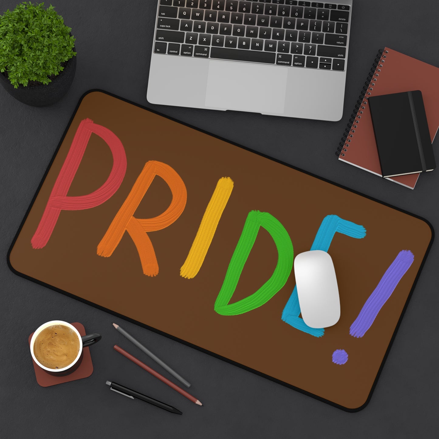 Desk Mat: LGBTQ Pride Brown