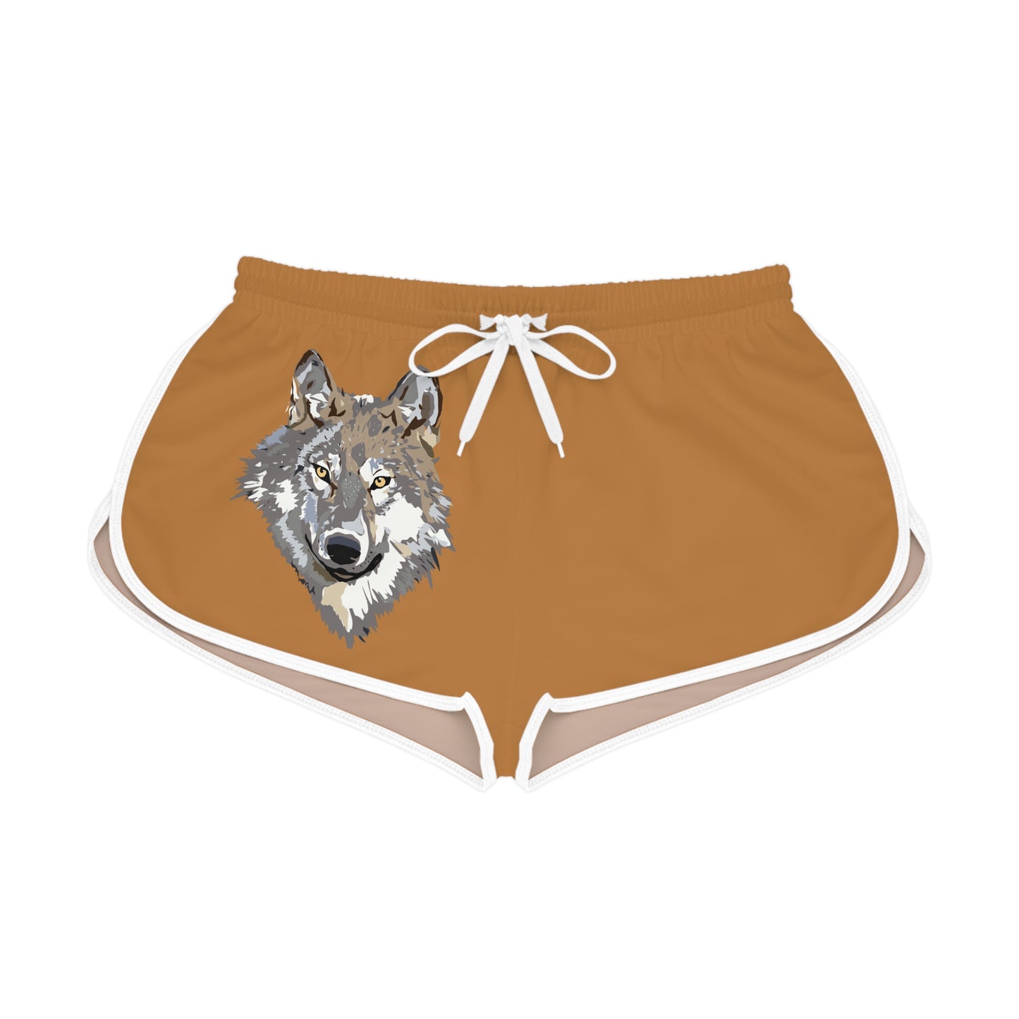 Women's Relaxed Shorts: Wolves Lite Brown