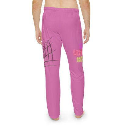 Men's Pajama Pants: Volleyball Lite Pink