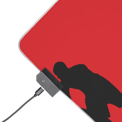 LED Gaming Mouse Pad: Basketball Red