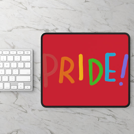 Gaming Mouse Pad: LGBTQ Pride Dark Red