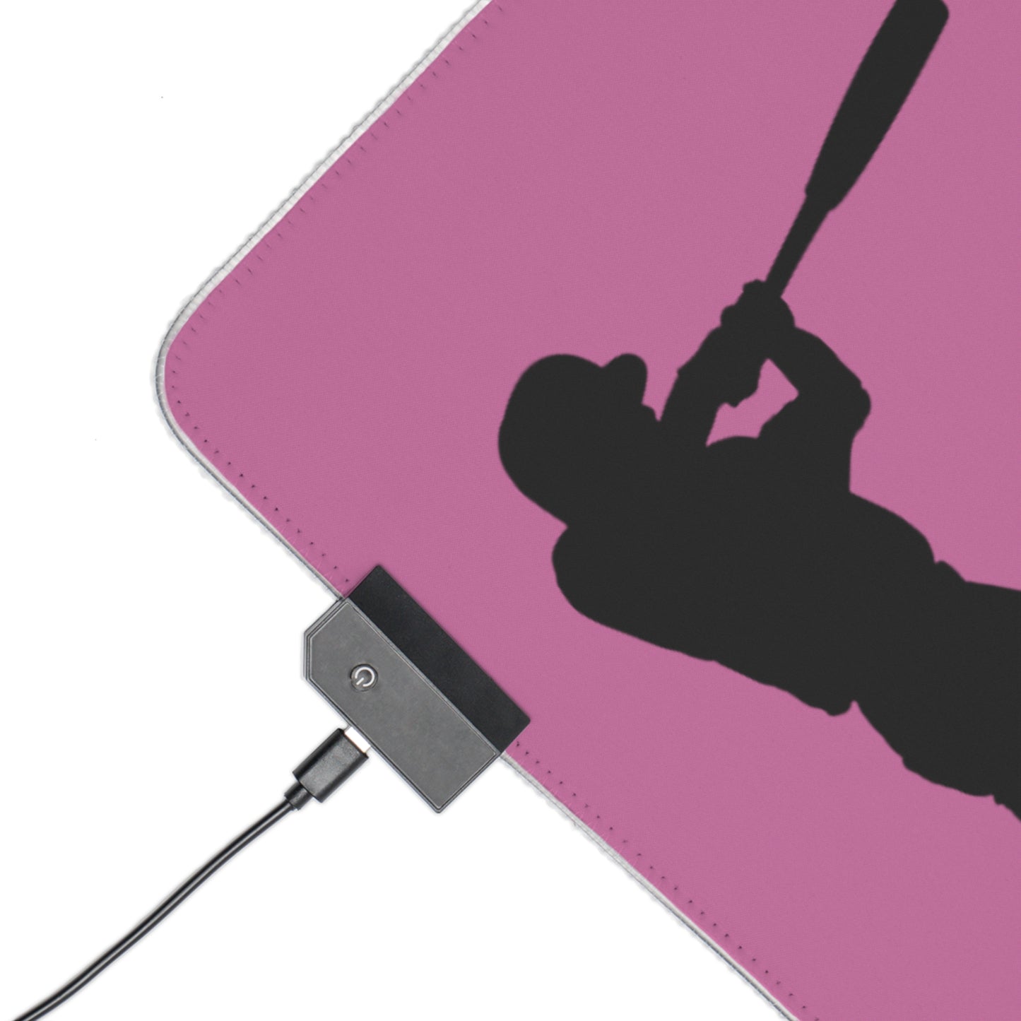 LED Gaming Mouse Pad: Baseball Lite Pink