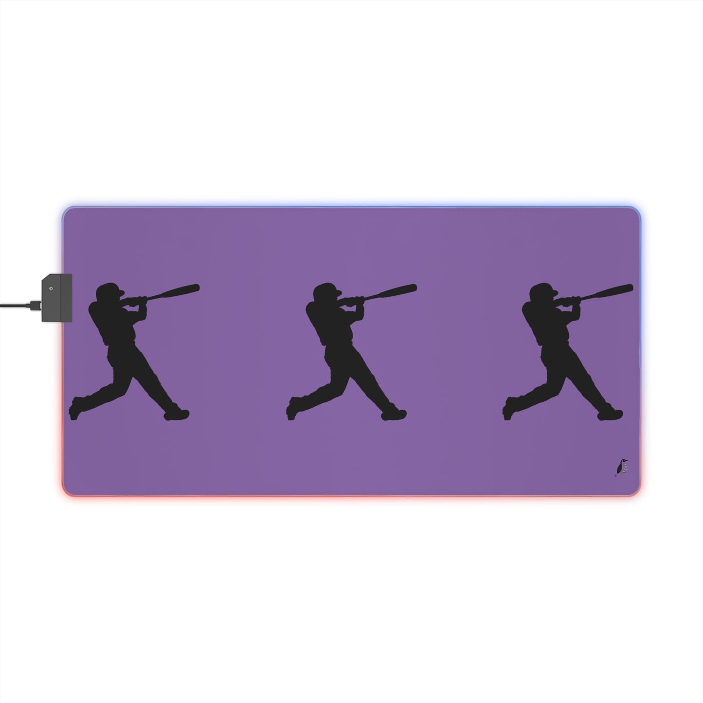 LED Gaming Mouse Pad: Baseball Lite Purple