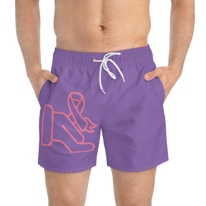 Swim Trunks: Fight Cancer Lite Purple