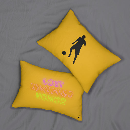 Spun Polyester Lumbar Pillow: Soccer Yellow