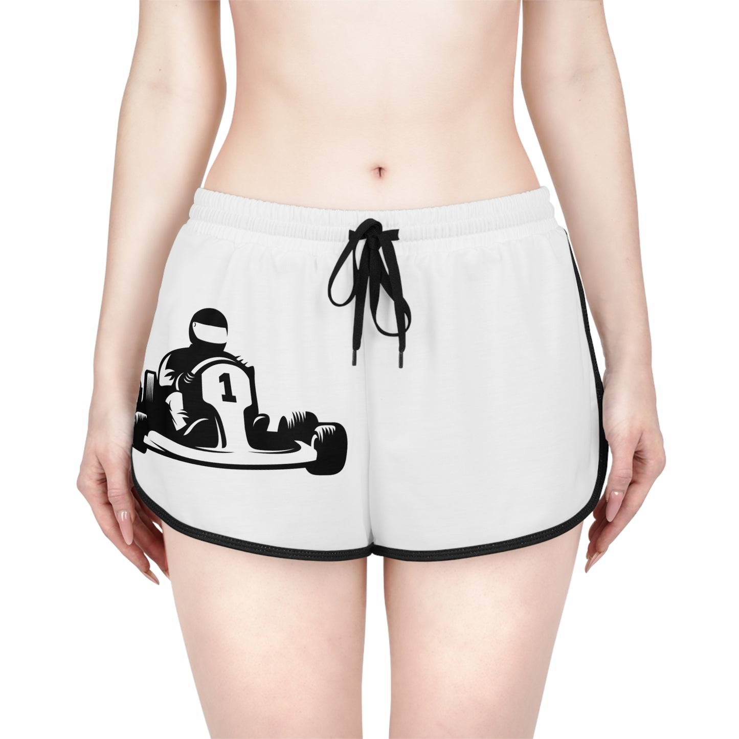 Women's Relaxed Shorts: Racing White