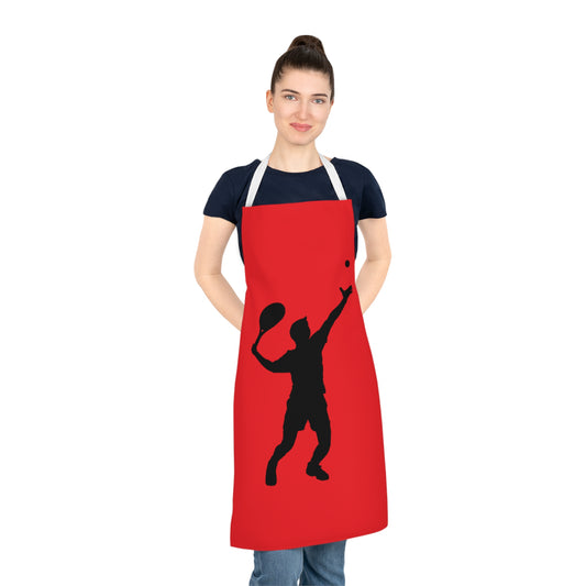 Adult Apron: Tennis Red