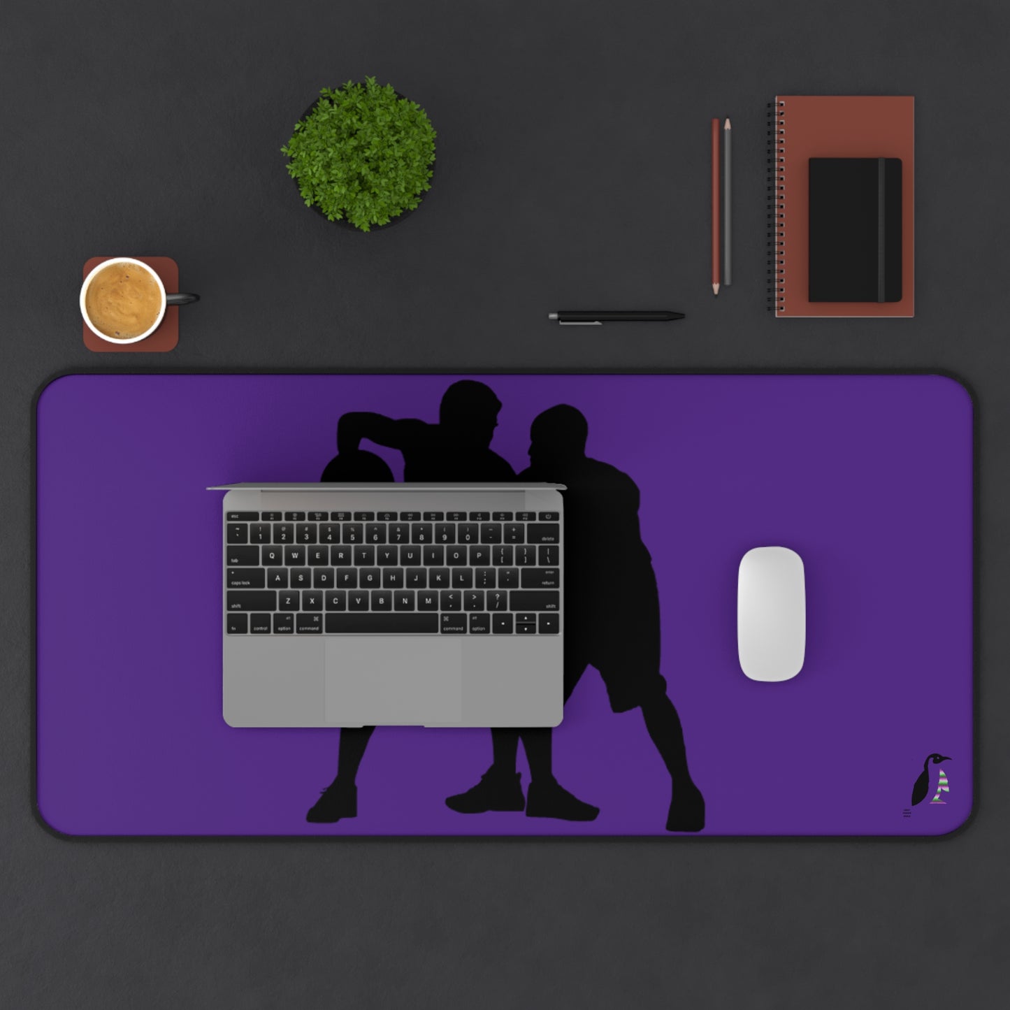 Desk Mat: Basketball Purple