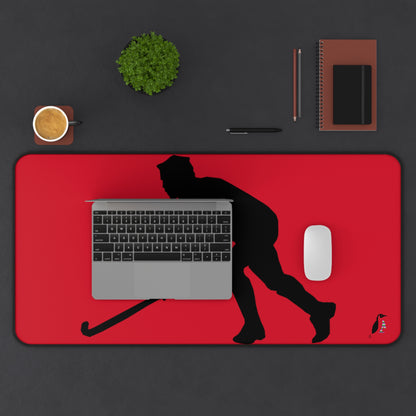 Desk Mat: Hockey Dark Red