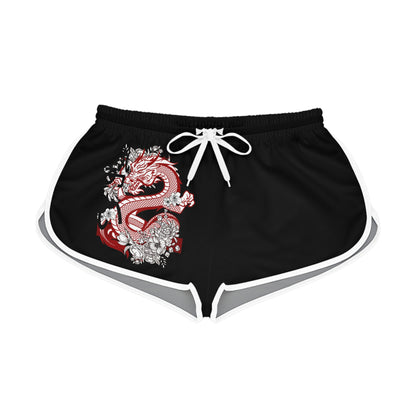 Women's Relaxed Shorts: Dragons Black