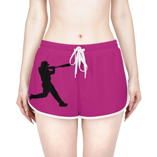 Women's Relaxed Shorts: Baseball Pink