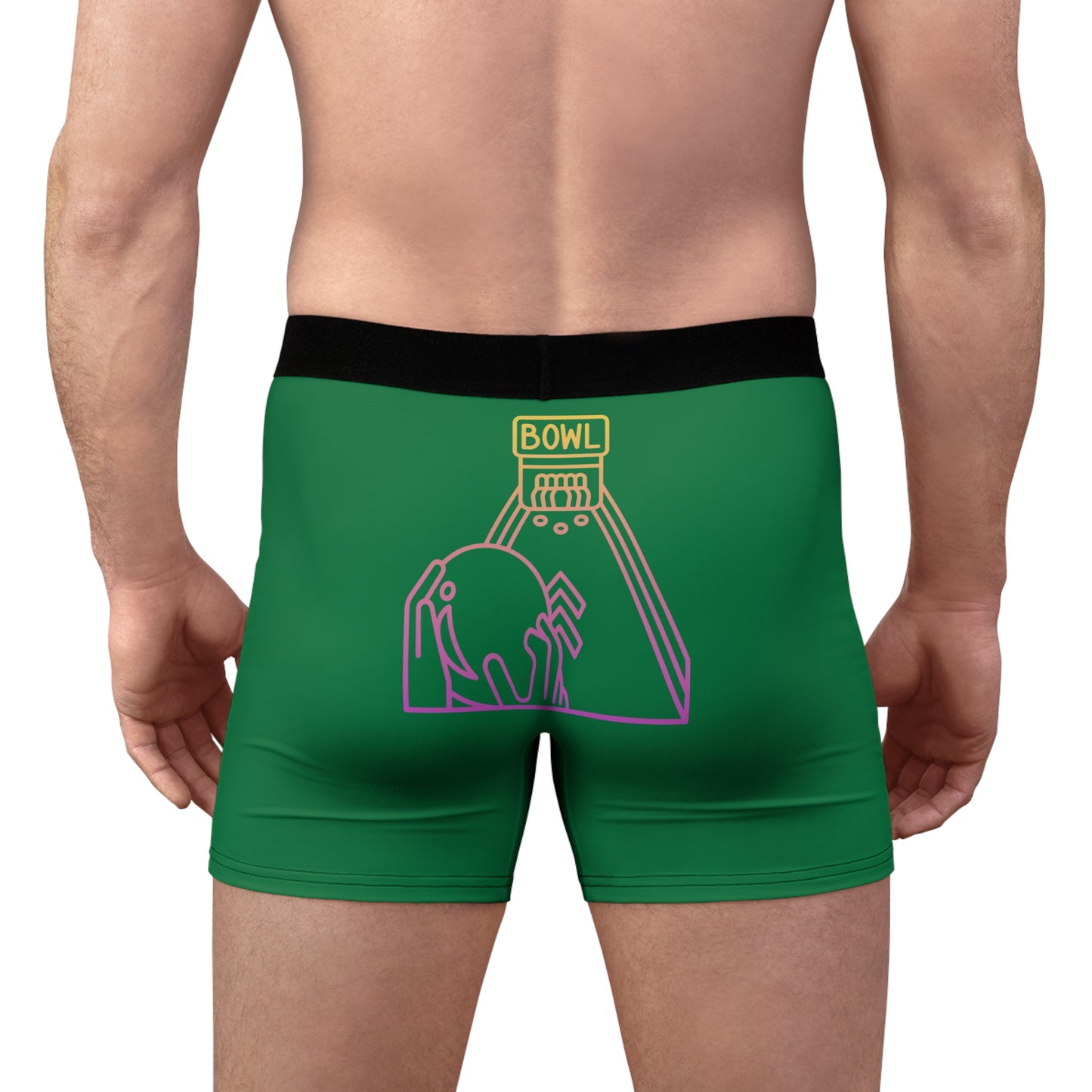 Men's Boxer Briefs: Bowling Dark Green