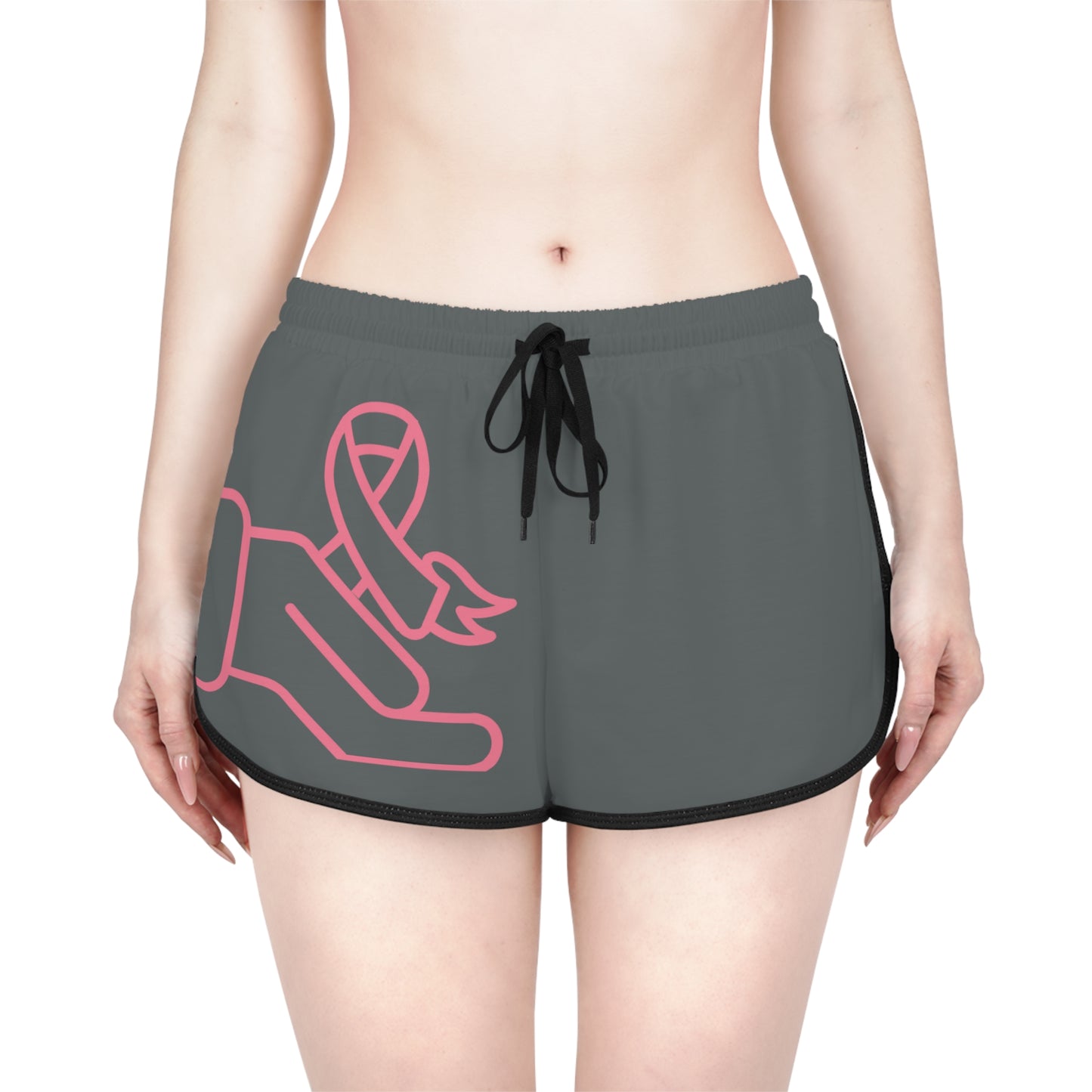 Women's Relaxed Shorts: Fight Cancer Dark Grey